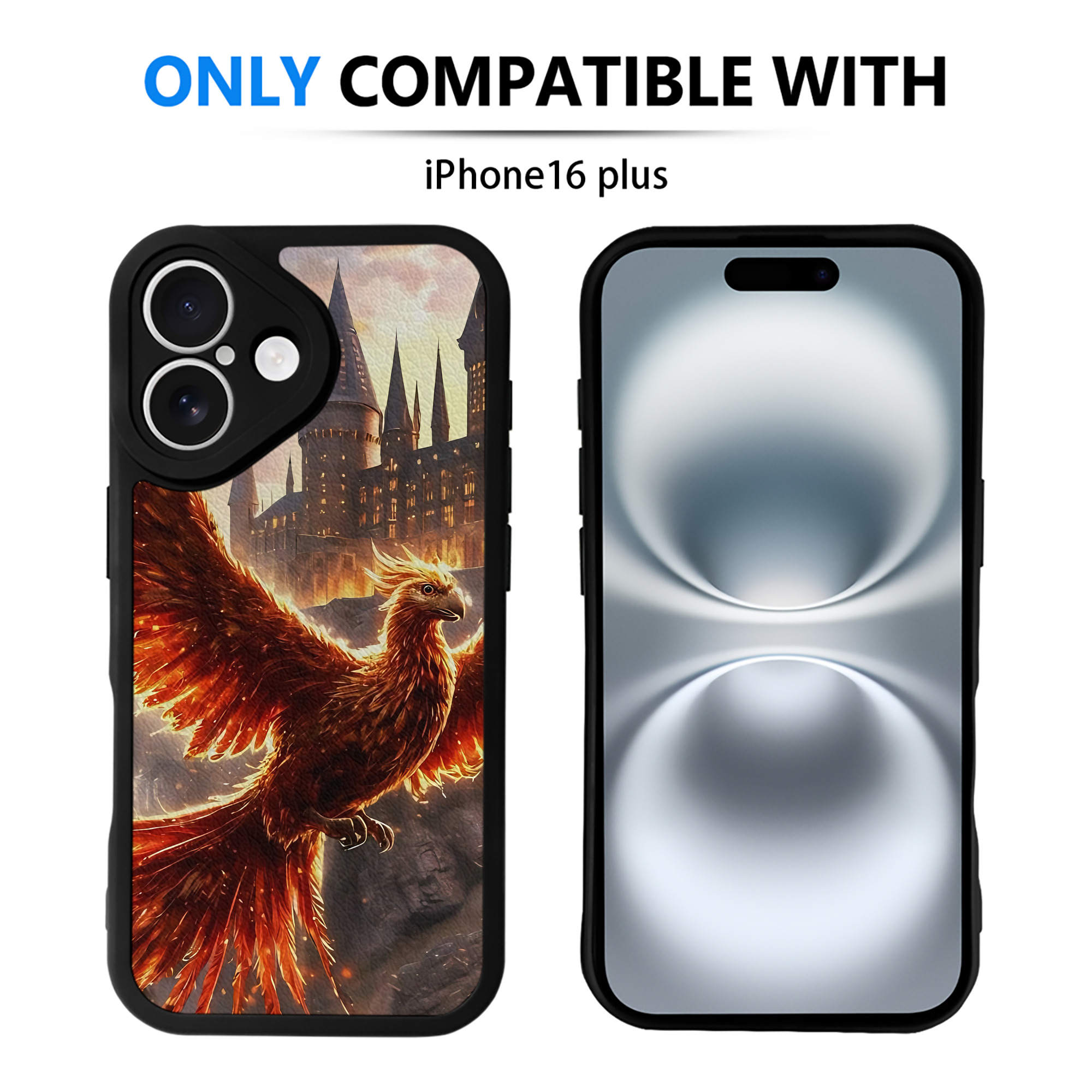 （画像用） Harry Potter ハリー・ポッターシリーズ 【iPhone 16シリーズ対応】シリコンスマホケース（レザー調） 材質：シリコン